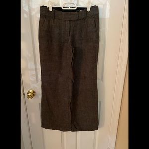 H&M - black and white lined linen pants